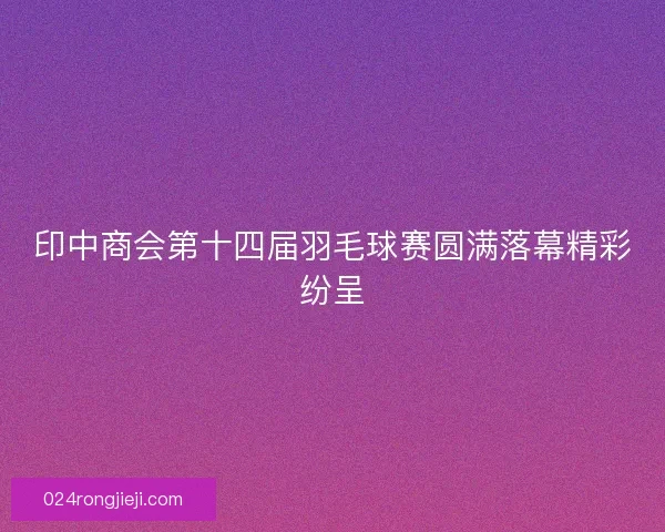 印中商会第十四届羽毛球赛圆满落幕精彩纷呈